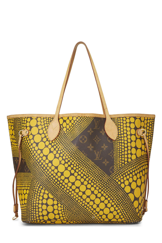Louis Vuitton, Yayoi Kma x Louis Vuitton Yellow Monogram Dots Infinity Neverfull MM, Yellow