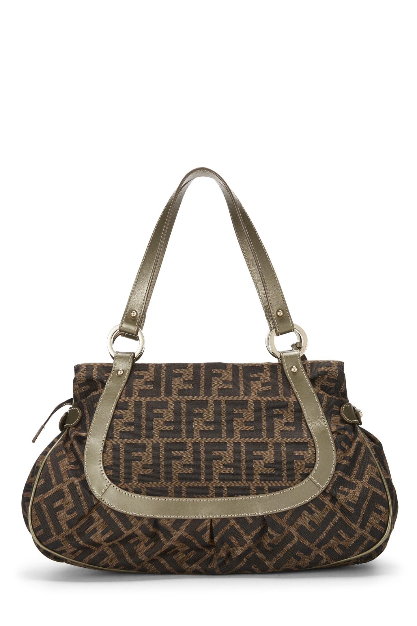 Fendi, Brown Zucca Canvas Chef Medium, Silver
