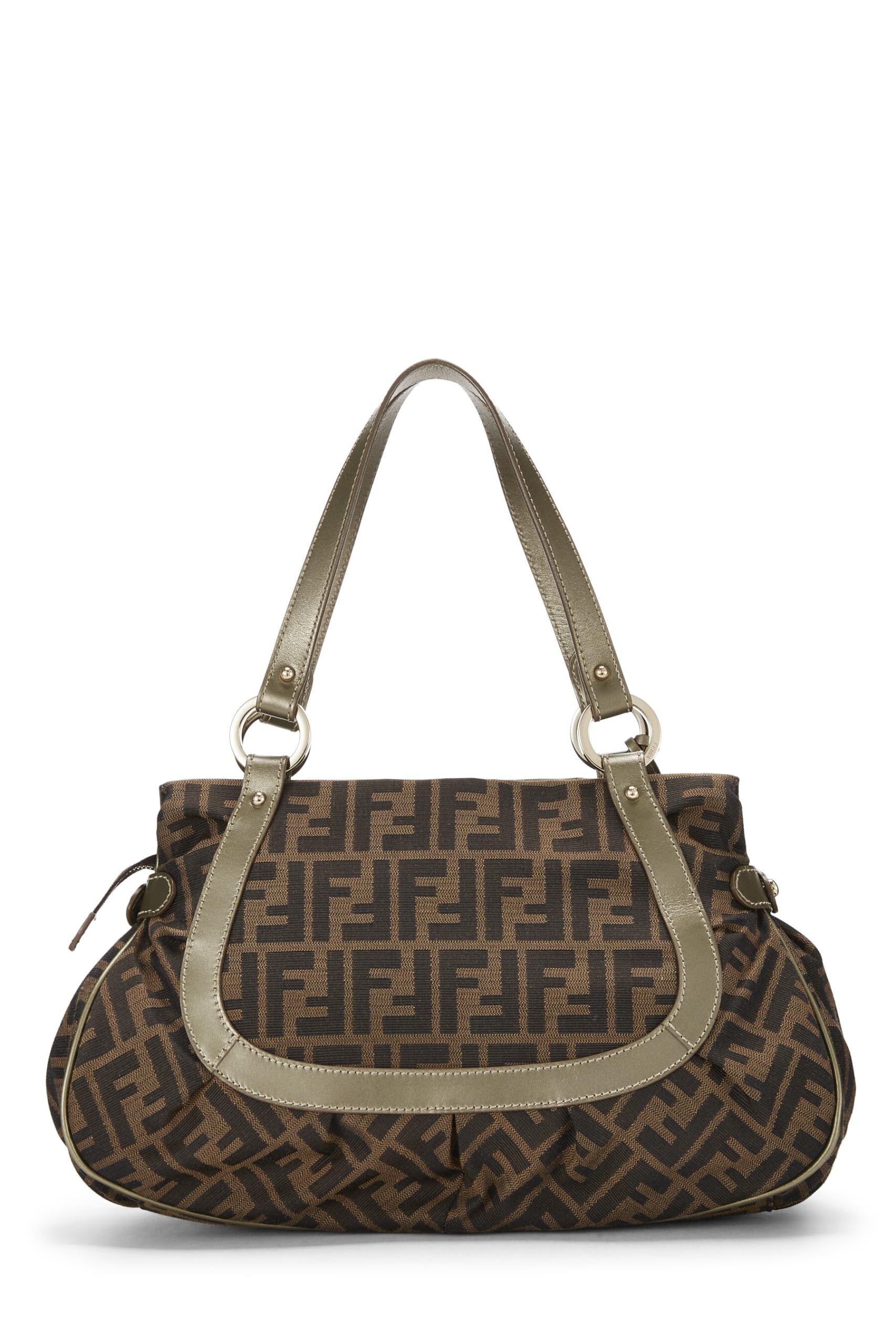 Fendi, Brown Zucca Canvas Chef Medium, Silver