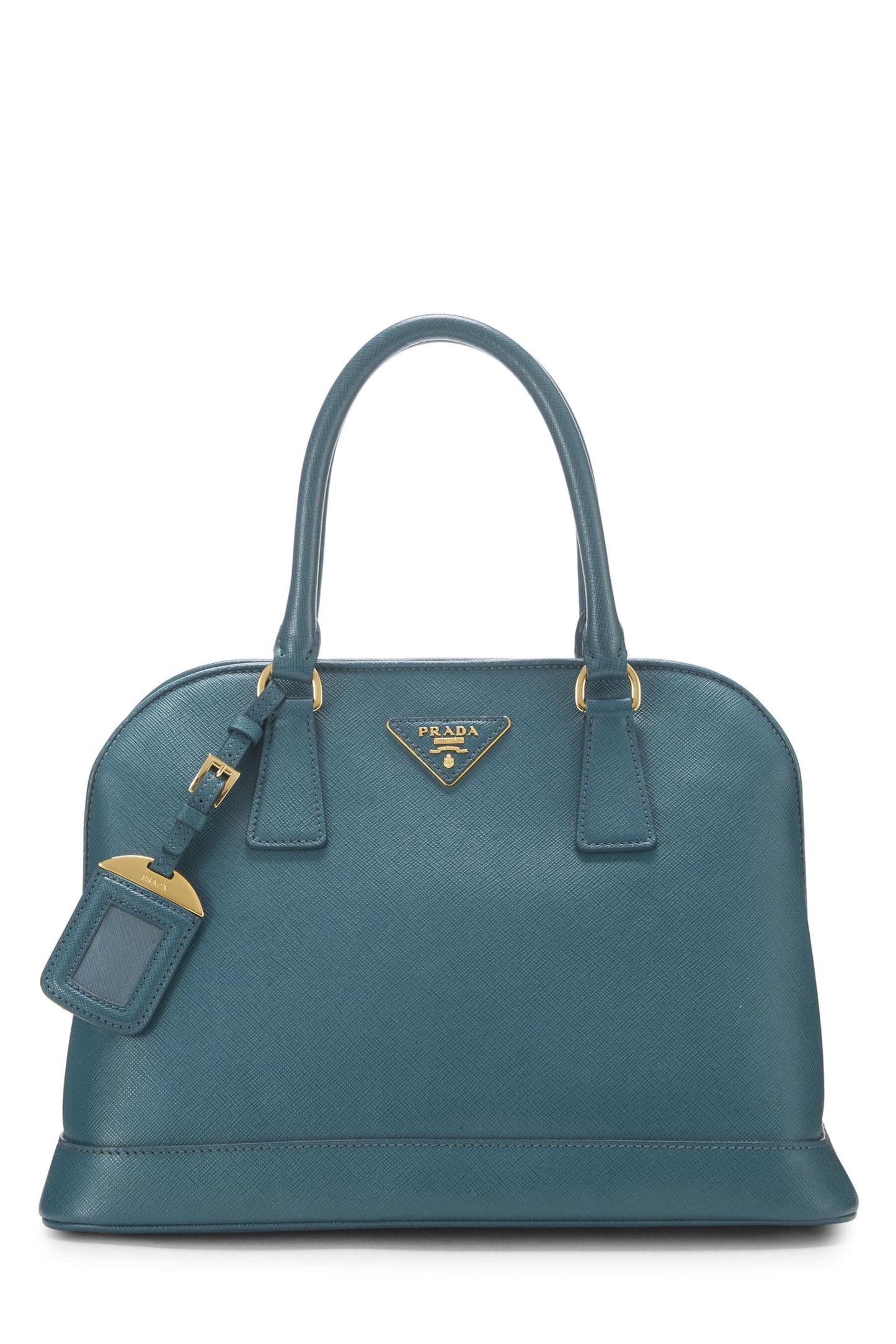 Prada, Green Saffiano Dome Tote, Green