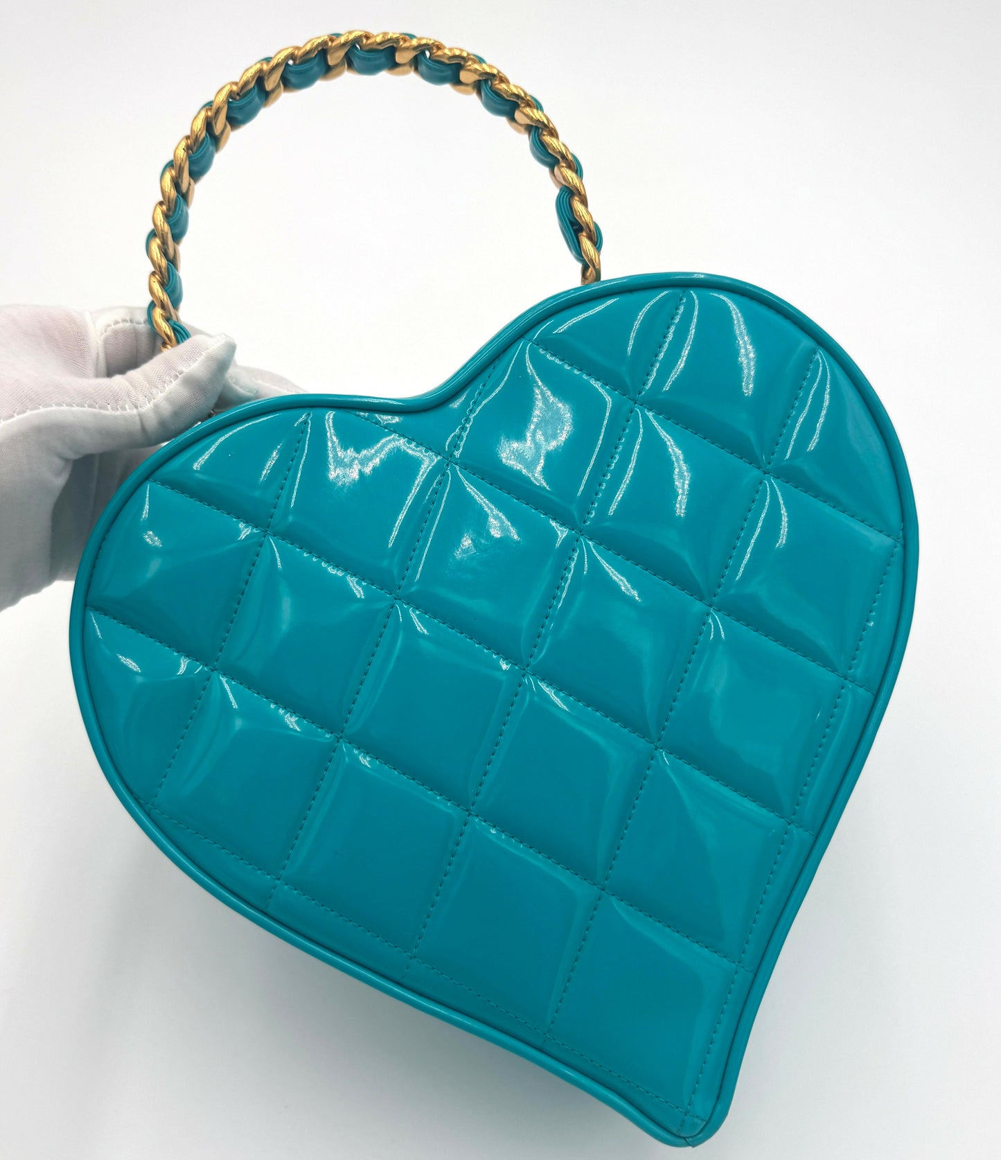 Chanel 1995 Barbie Blue & Black Heart Vanity Bag