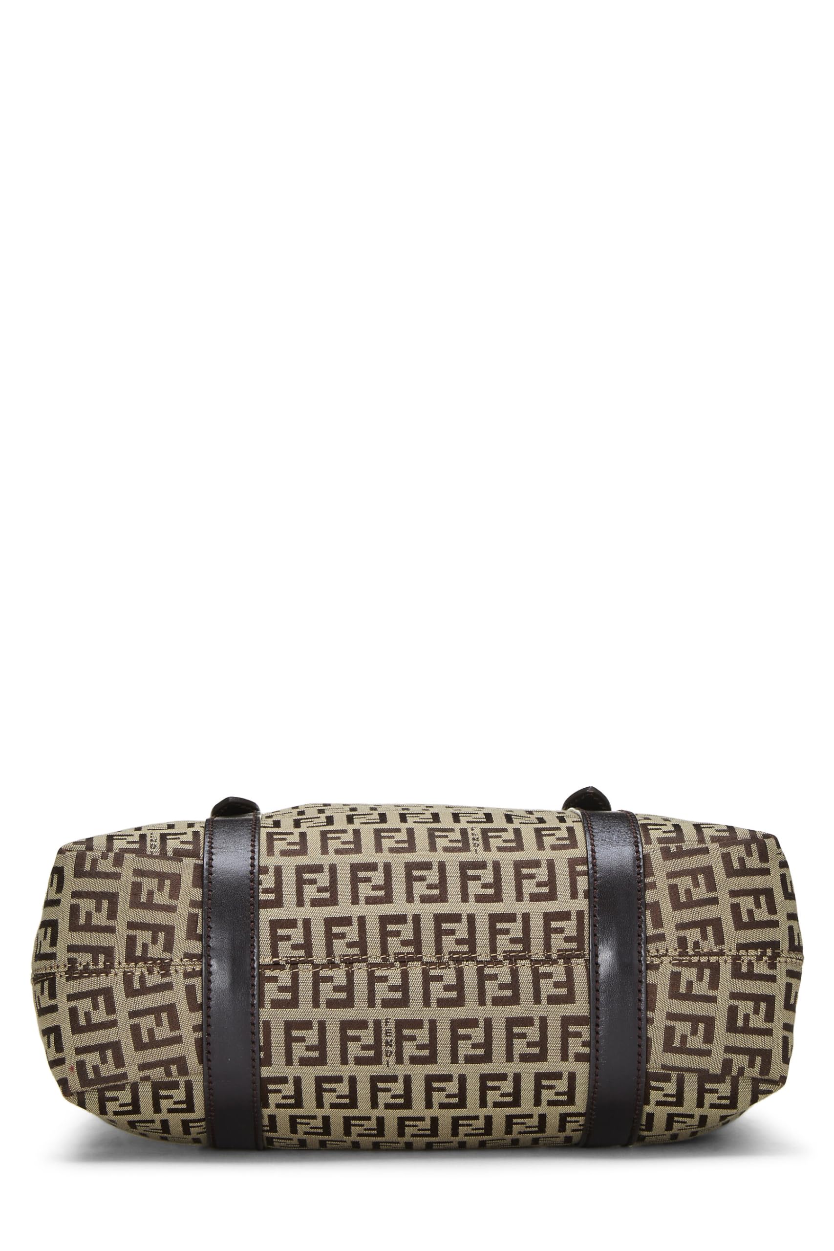 Fendi, Brown Zucchino Canvas Handbag Small, Brown