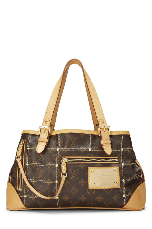 Louis Vuitton, Monogram Canvas Riveting Shoulder Bag, Brown