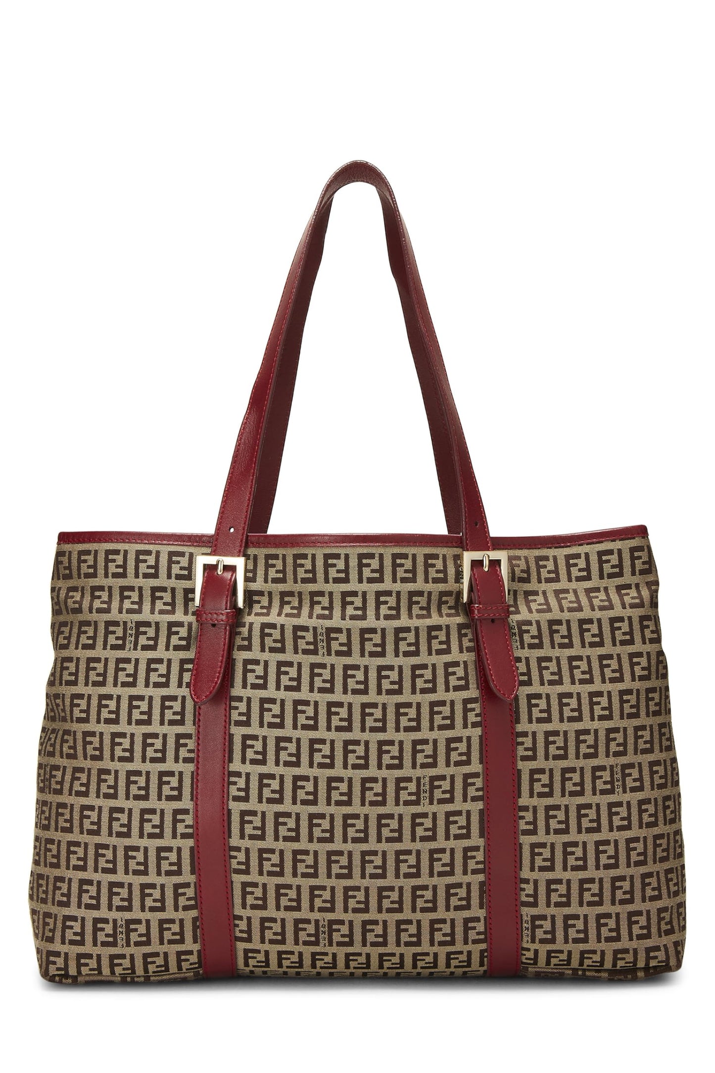 Fendi, Red Zucchino Canvas Tote, Red