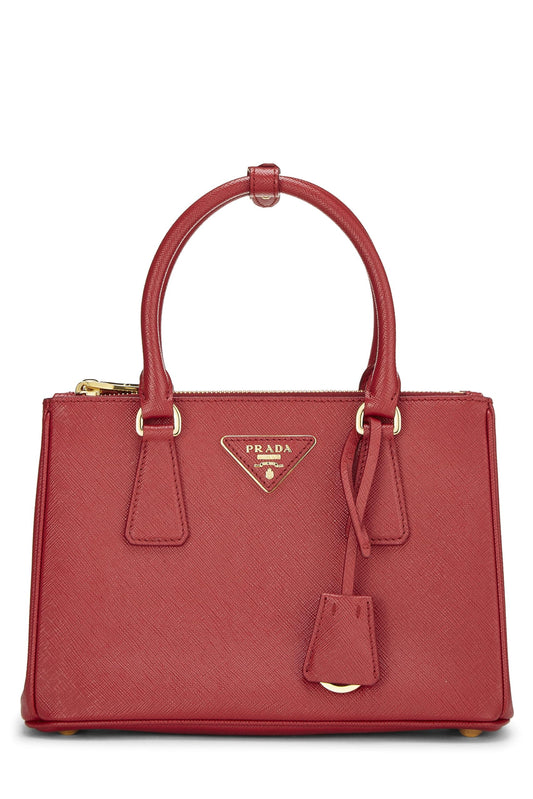 Prada, Red Saffiano Galleria Tote Small, Red