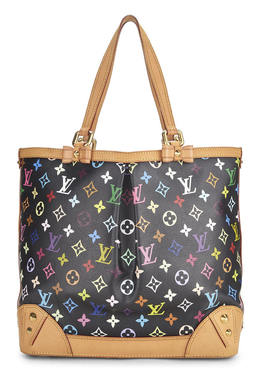 Louis Vuitton, Takashi Murakami x Louis Vuitton Black Monogram Multicolore Sharleen MM, Black