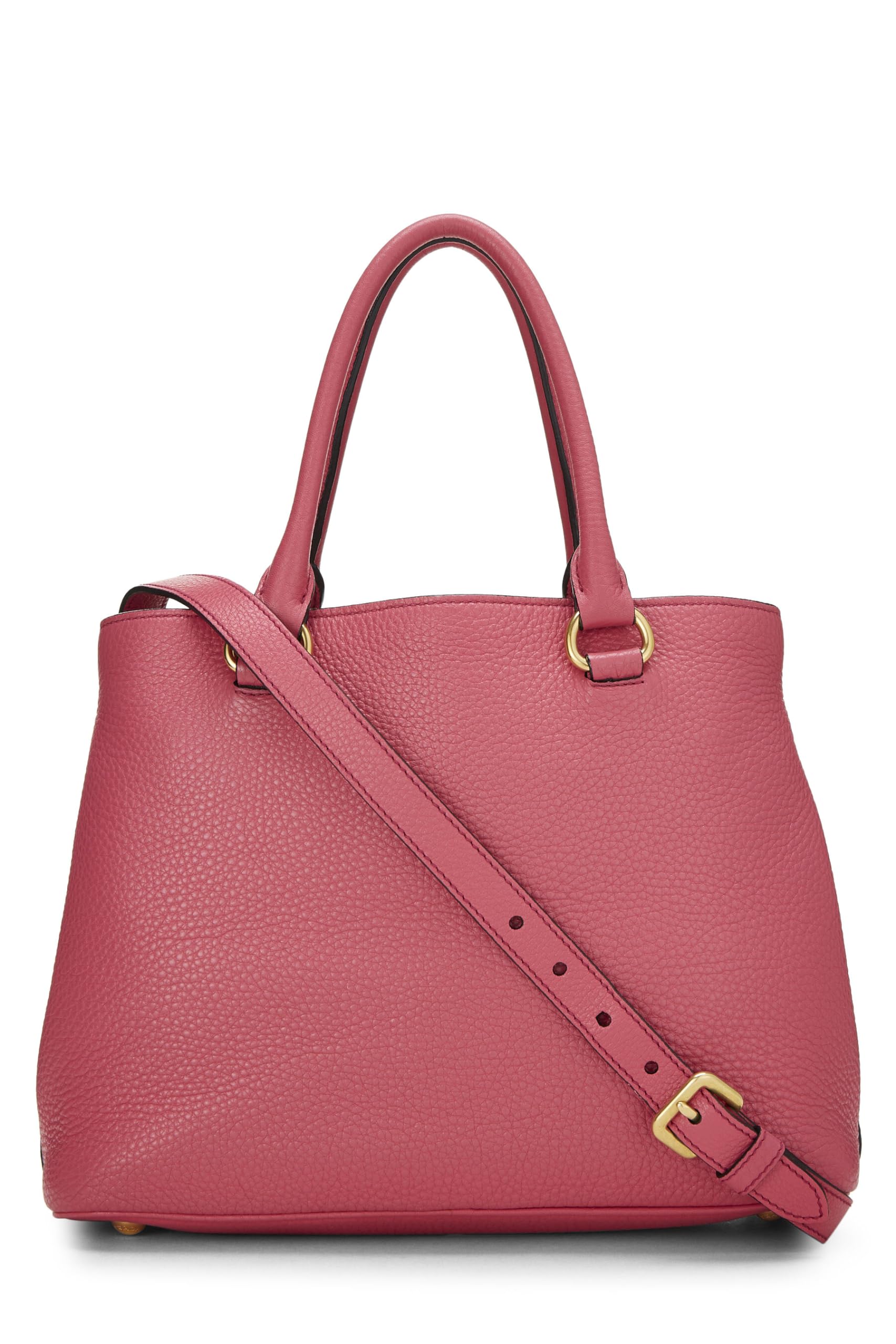 Prada, Pink Vitello Daino Convertible Top Handle Tote, Pink