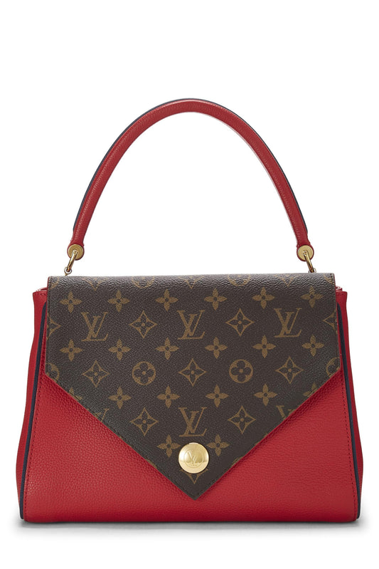 Louis Vuitton, Red Leather Double V Bag, Red