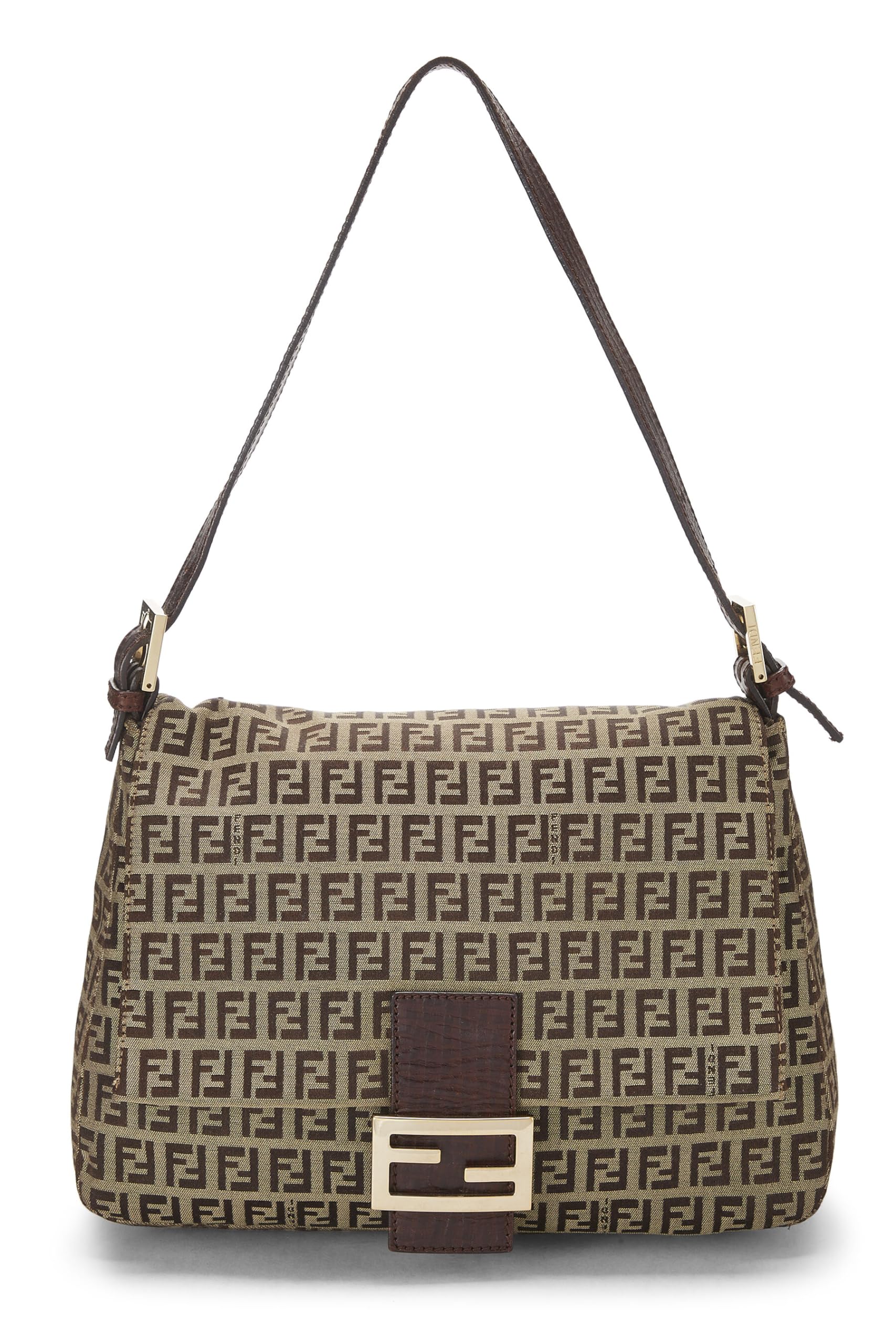 Fendi, Brown Zucchino Canvas Mama, Brown