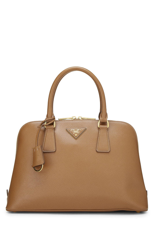Prada, Brown Saffiano Promenade Medium, Brown Luxury Handbag