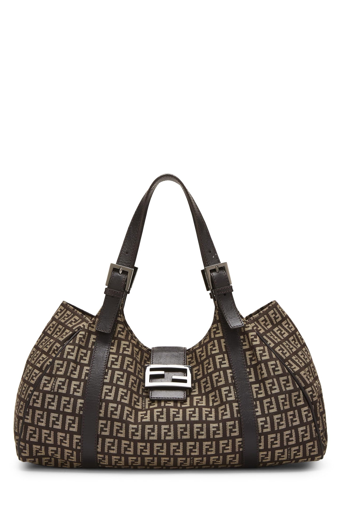 Fendi, Brown Zucchino Canvas Tote, Brown