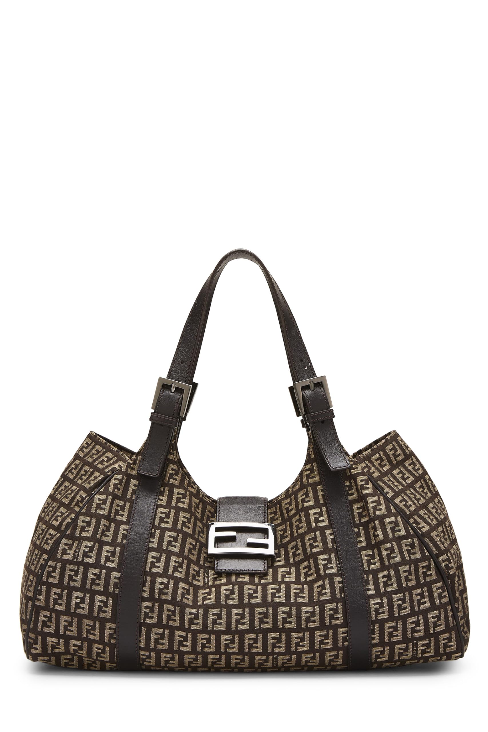 Fendi, Brown Zucchino Canvas Tote, Brown
