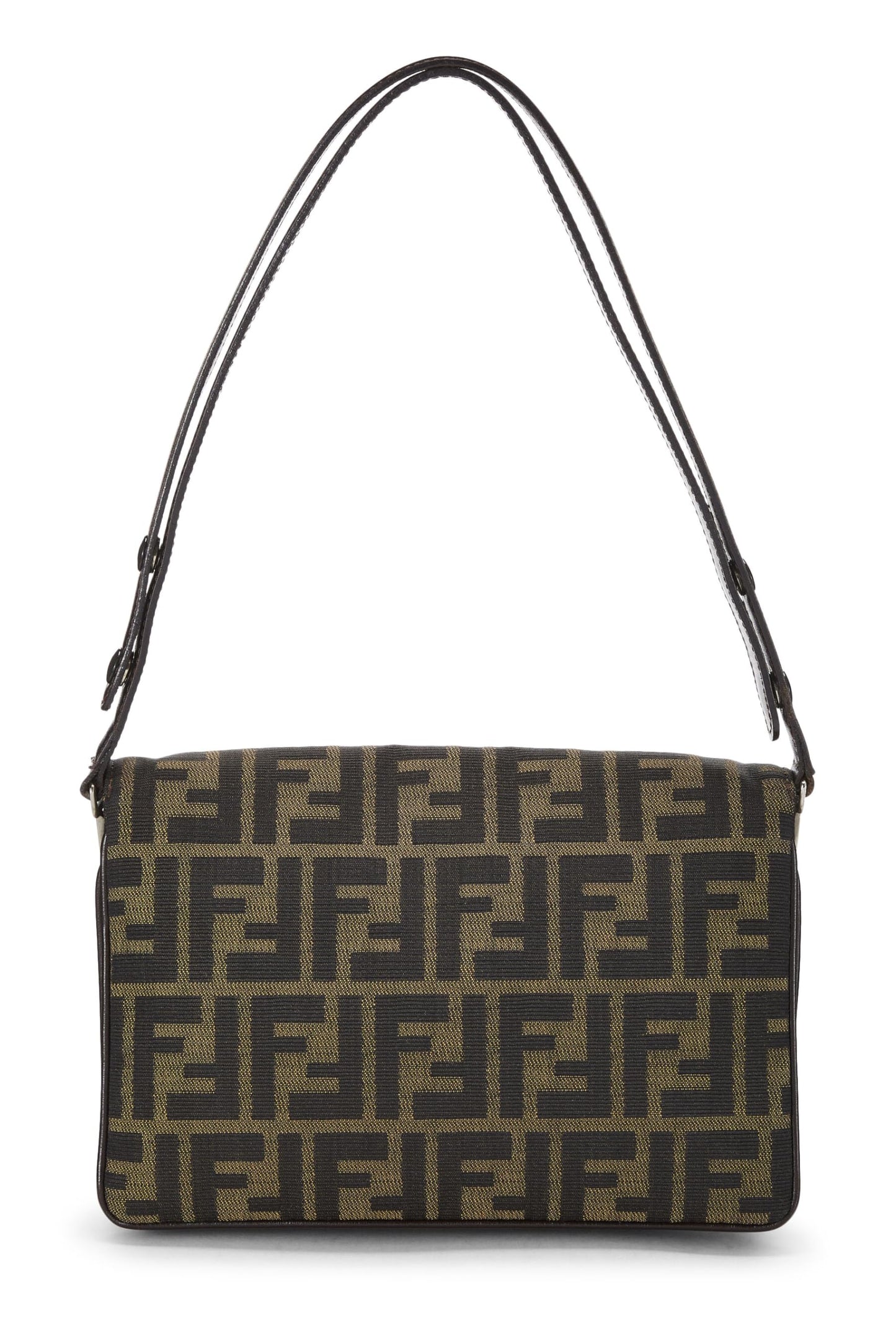 Fendi, Brown Zucca Canvas Shoulder Bag, Brown