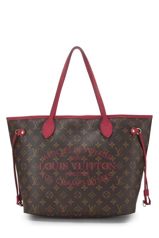 Louis Vuitton, Pink Mauve Monogram Canvas Ikat Flower Neverfull MM, Pink