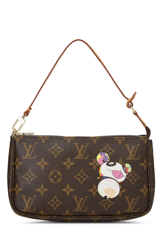Louis Vuitton, Takashi Murakami x Louis Vuitton Monogram Canvas Panda Pochette Accessoires, Brown