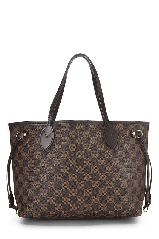 Louis Vuitton, Damier Ebene Neverfull PM, Brown