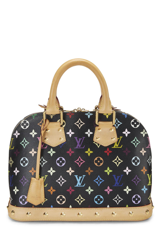 Louis Vuitton, Takashi Murakami x Louis Vuitton White Monogram Multicolore Alma PM NM, Black