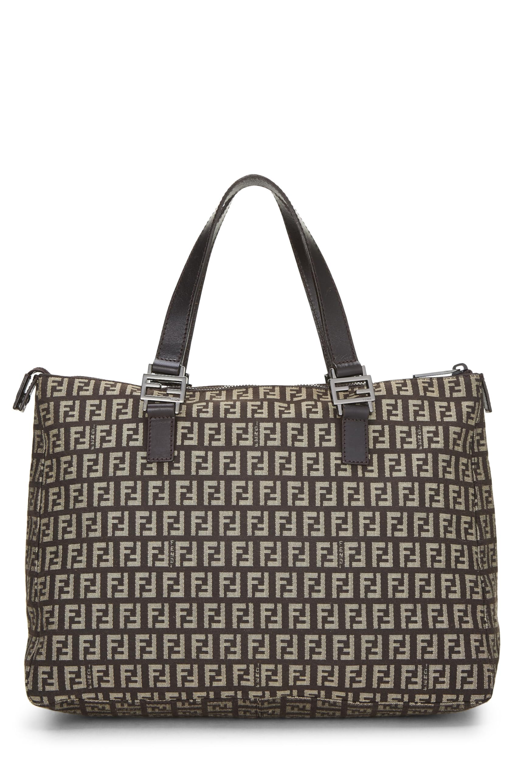 Fendi, Brown Zucchino Canvas Tote, Brown