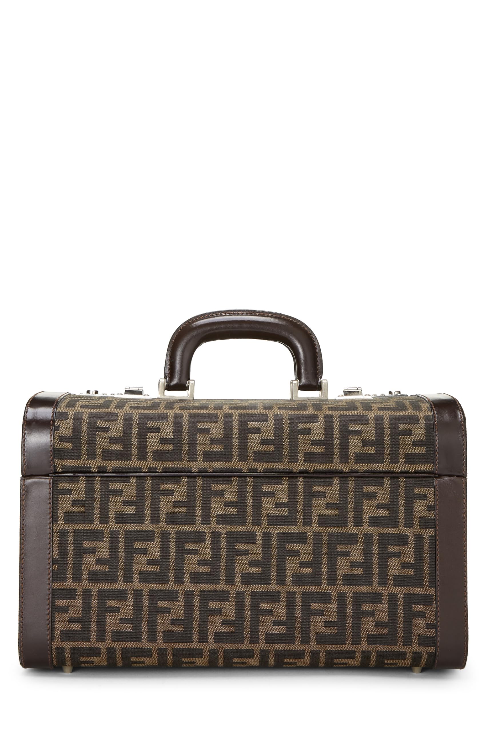 Fendi, Brown Zucca Canvas Box Vanity, Brown