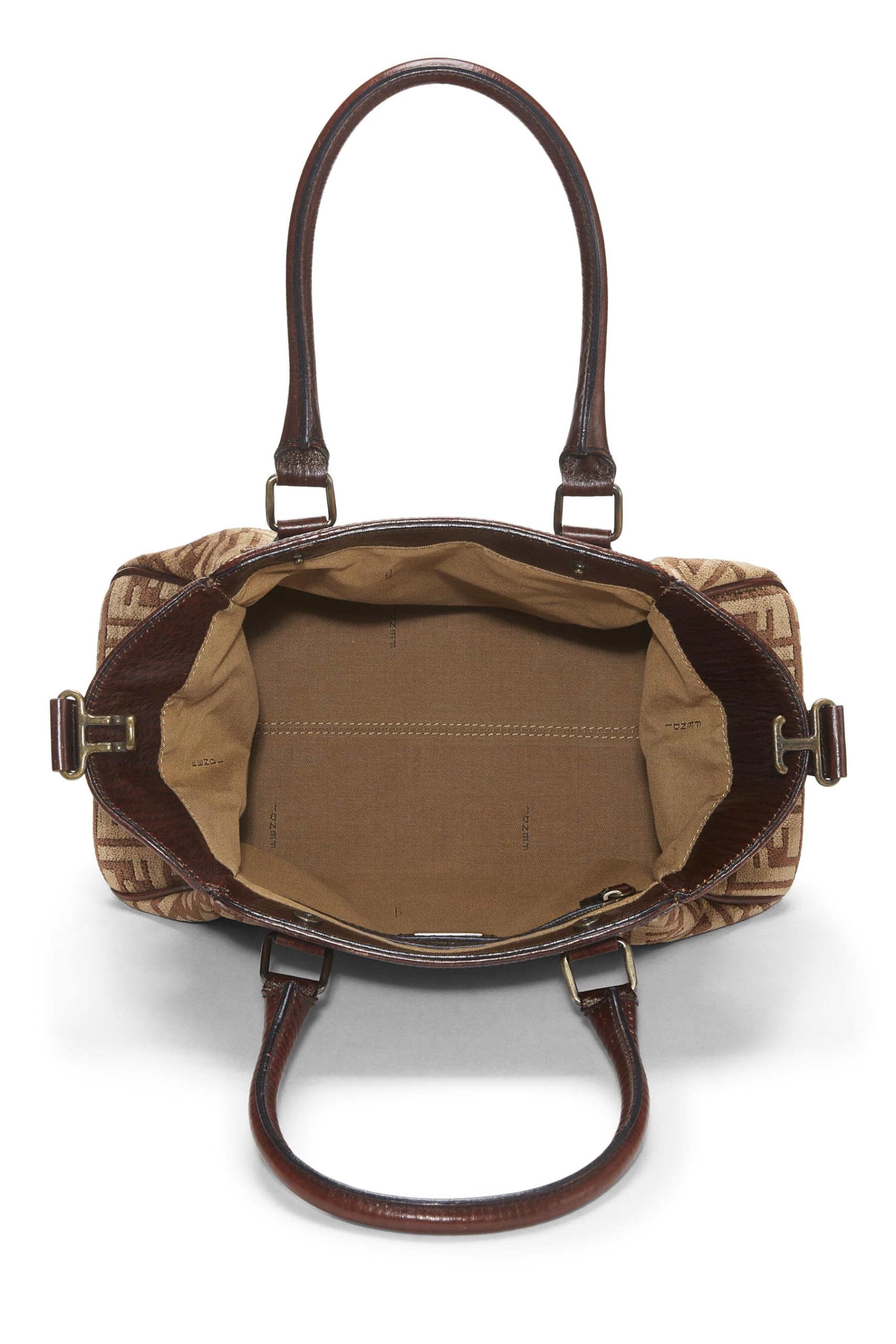 Fendi, Brown Zucca Velour Bag Du Jour Medium, Brown