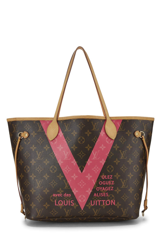 Louis Vuitton, Pink Monogram V Neverfull MM, Pink