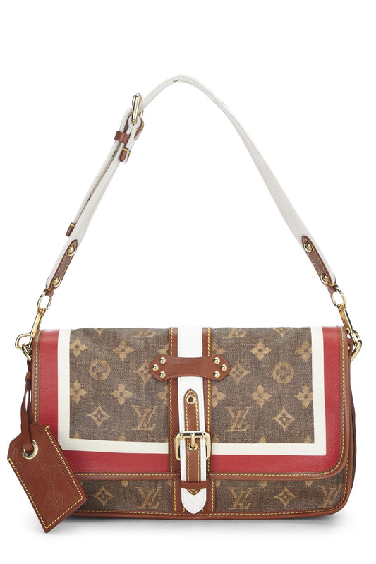 Louis Vuitton, Monogram Tisse Porte Rayures, Brown