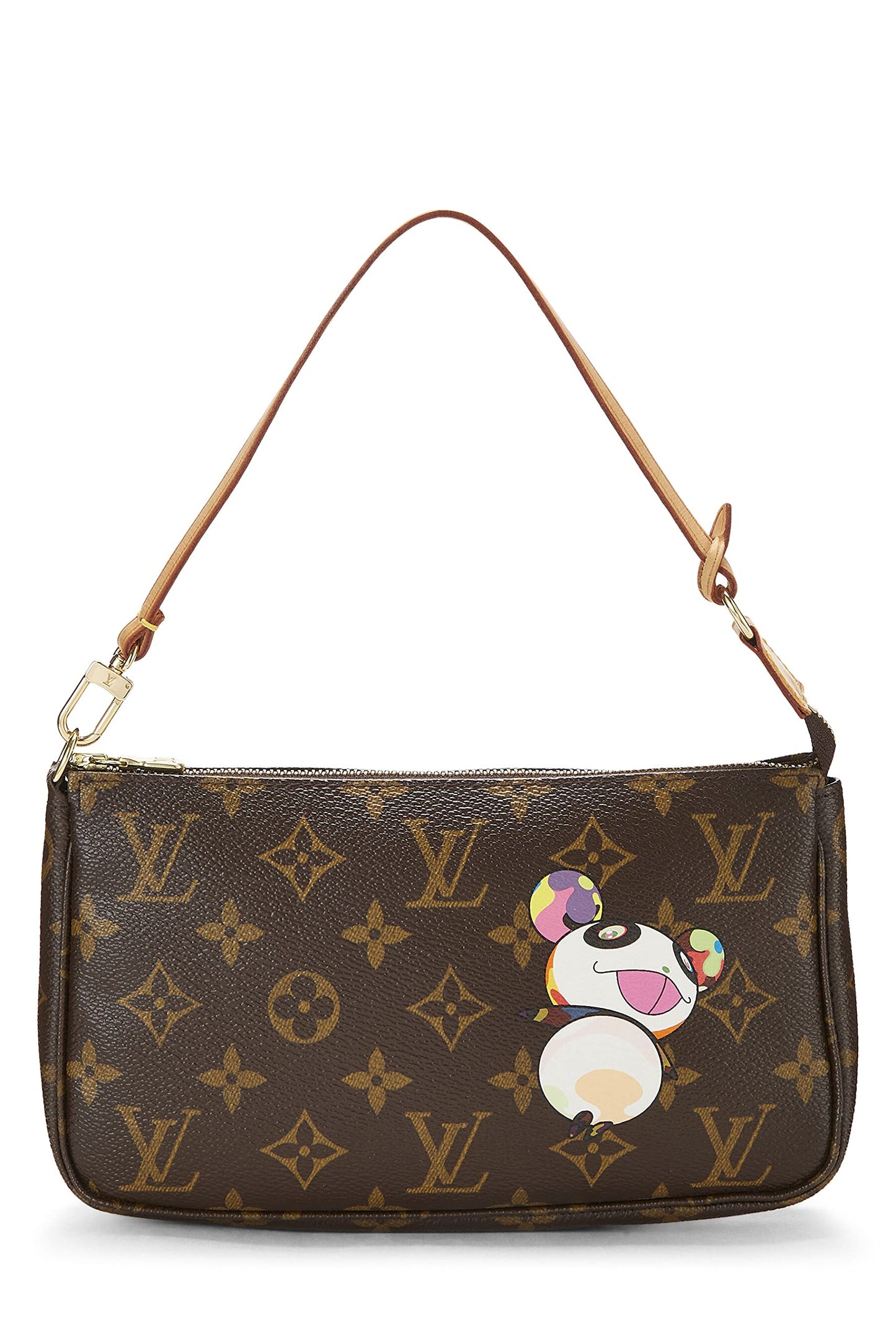 Louis Vuitton, Takashi Murakami x Louis Vuitton Monogram Canvas Panda Pochette Accessoires, Brown