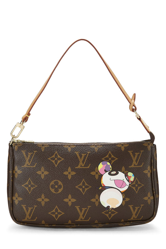 Louis Vuitton, Takashi Murakami x Louis Vuitton Monogram Canvas Panda Pochette Accessoires, Brown