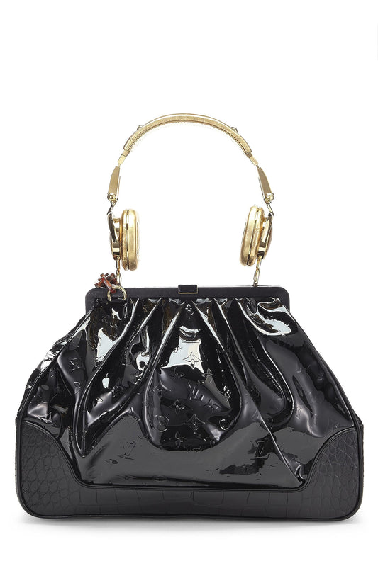 Louis Vuitton, Black Monogram Vernis Les Extraordinaires Headphone Bag, Black
