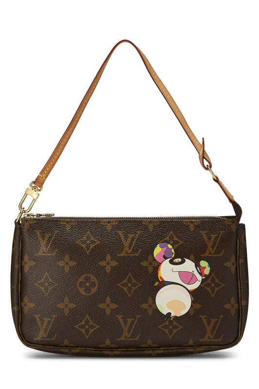 Louis Vuitton, Takashi Murakami x Louis Vuitton Monogram Canvas Panda Pochette Accessoires, Brown
