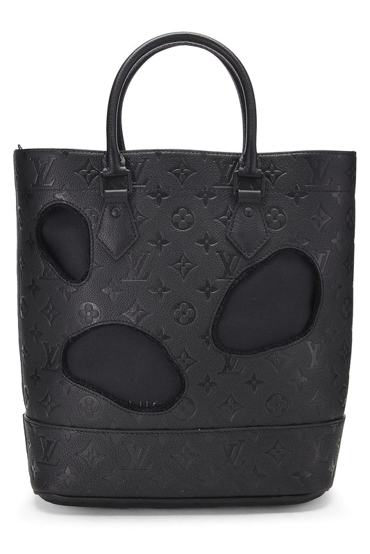 Louis Vuitton, Comme des Garçons x Louis Vuitton Black Monogram Empreinte Bag with Holes PM, Black