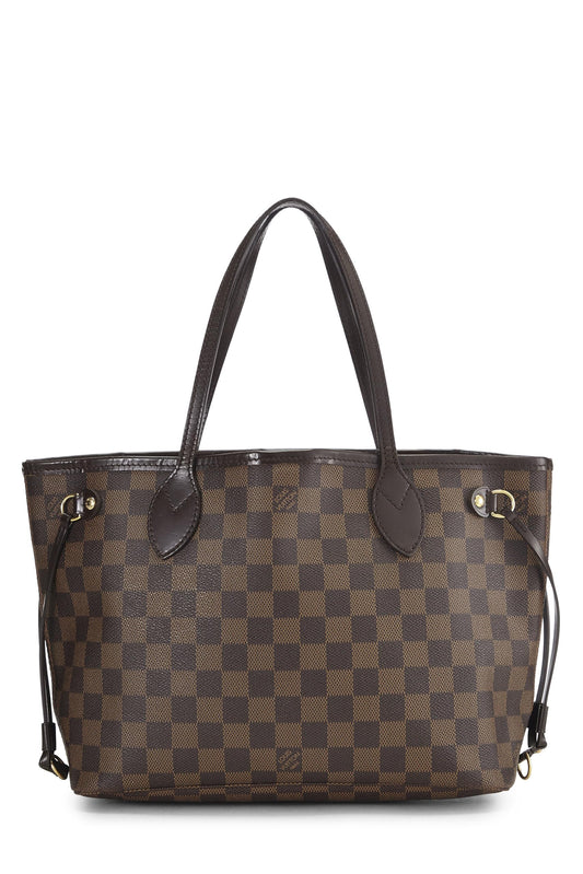 Louis Vuitton, Damier Ebene Neverfull PM, Brown