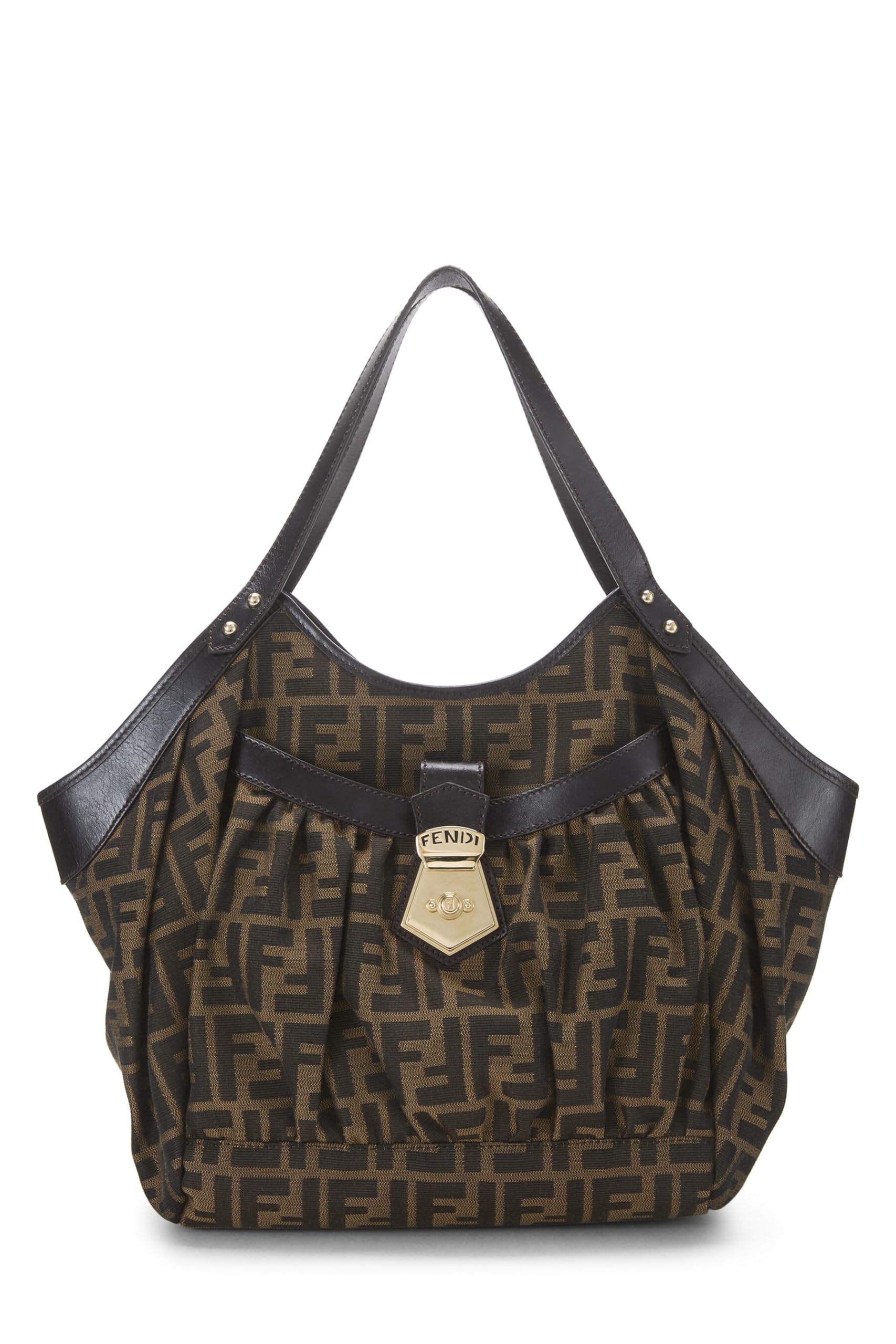 Fendi, Brown Zucca Canvas Chef Tote Large, Brown