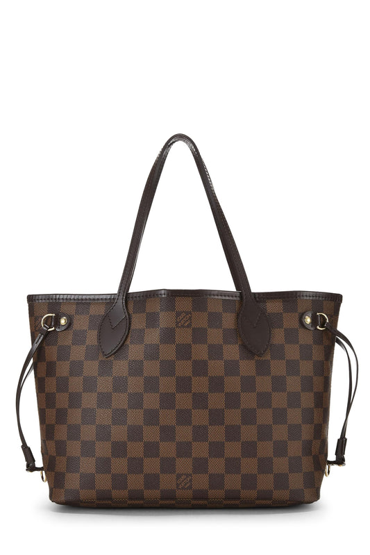 Louis Vuitton, Damier Ebene Neverfull PM, Brown