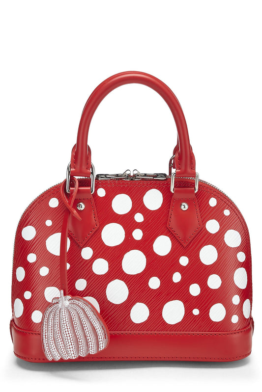 Louis Vuitton, Yayoi Kma x Louis Vuitton Red Epi Leather Infinity Dots Alma BB, Rouge Blanc
