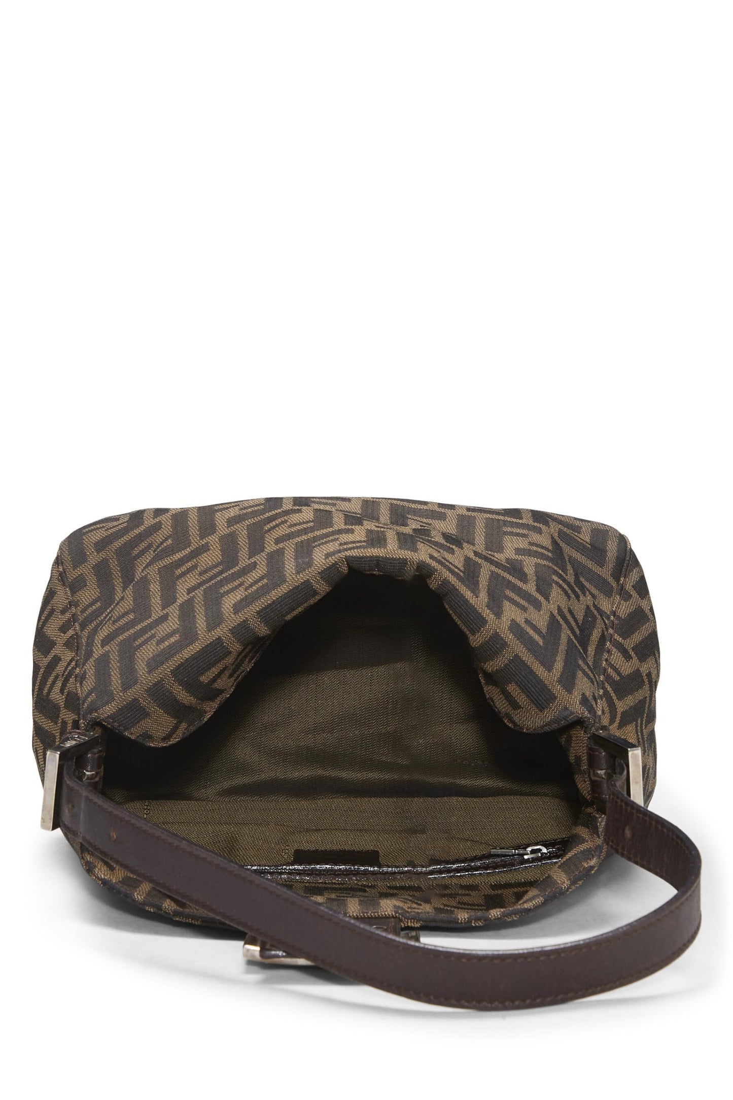 Fendi, Brown Zucca Canvas Shoulder Bag, Brown