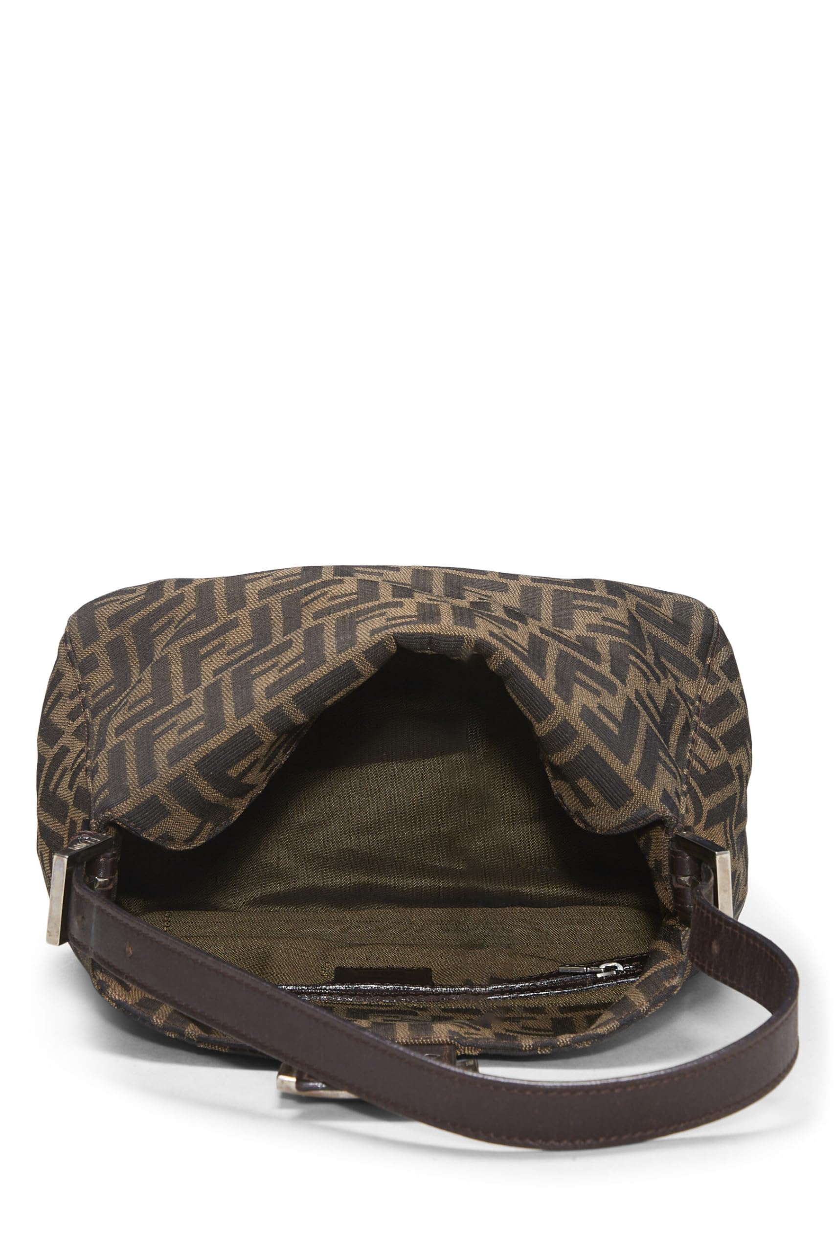 Fendi, Brown Zucca Canvas Shoulder Bag, Brown