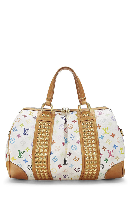 Louis Vuitton, Takashi Murakami x Louis Vuitton White Monogram Multicolore Courtney MM, White