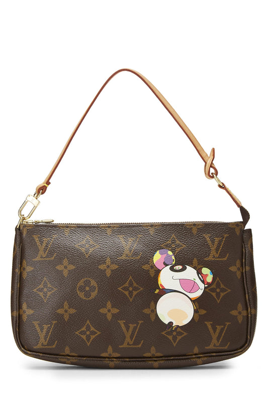 Louis Vuitton, Takashi Murakami x Louis Vuitton Monogram Canvas Panda Pochette Accessoires, Brown