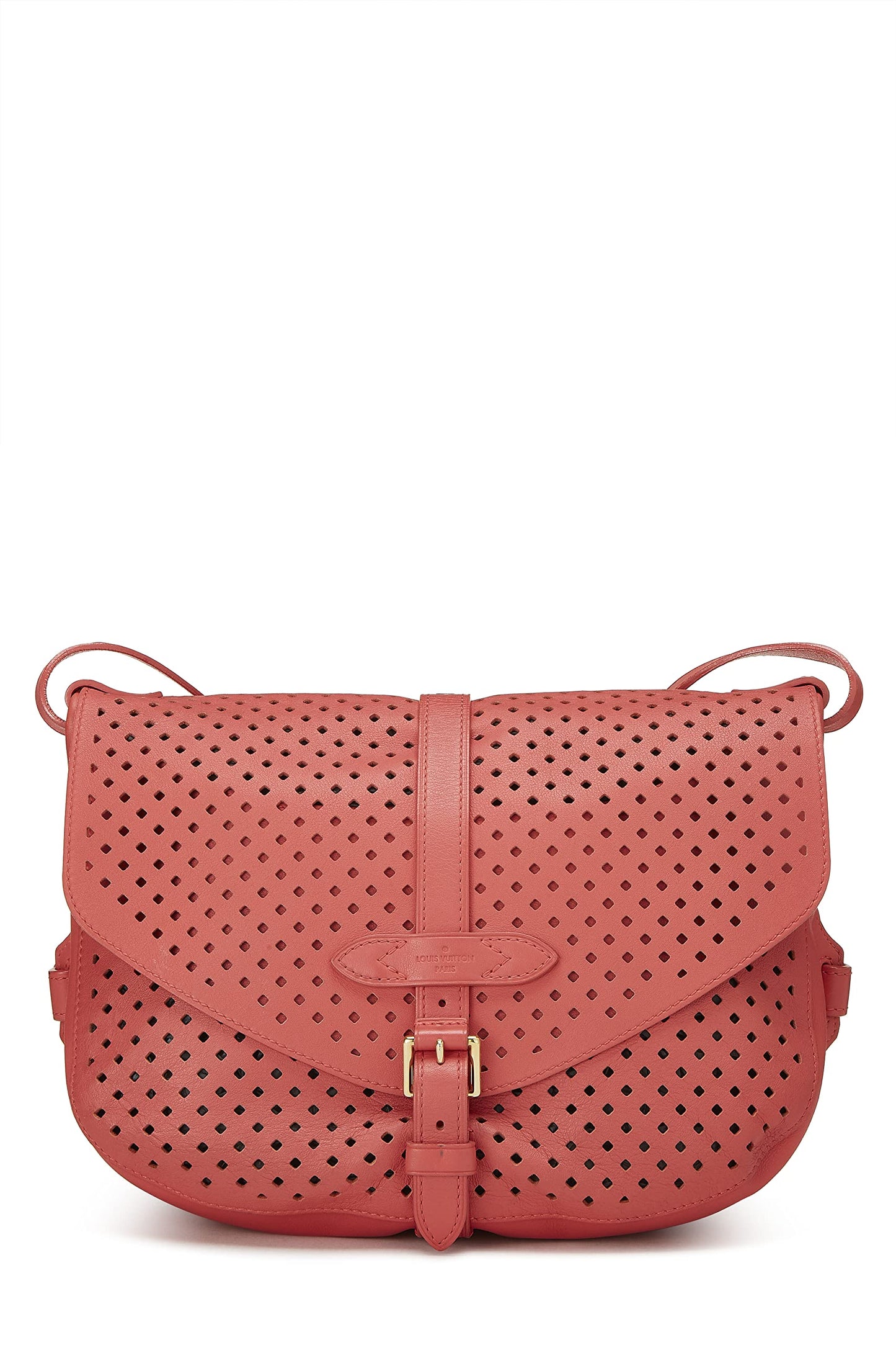 Louis Vuitton, Pink Perforated Leather Saumur 30, Pink