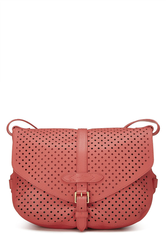 Louis Vuitton, Pink Perforated Leather Saumur 30, Pink
