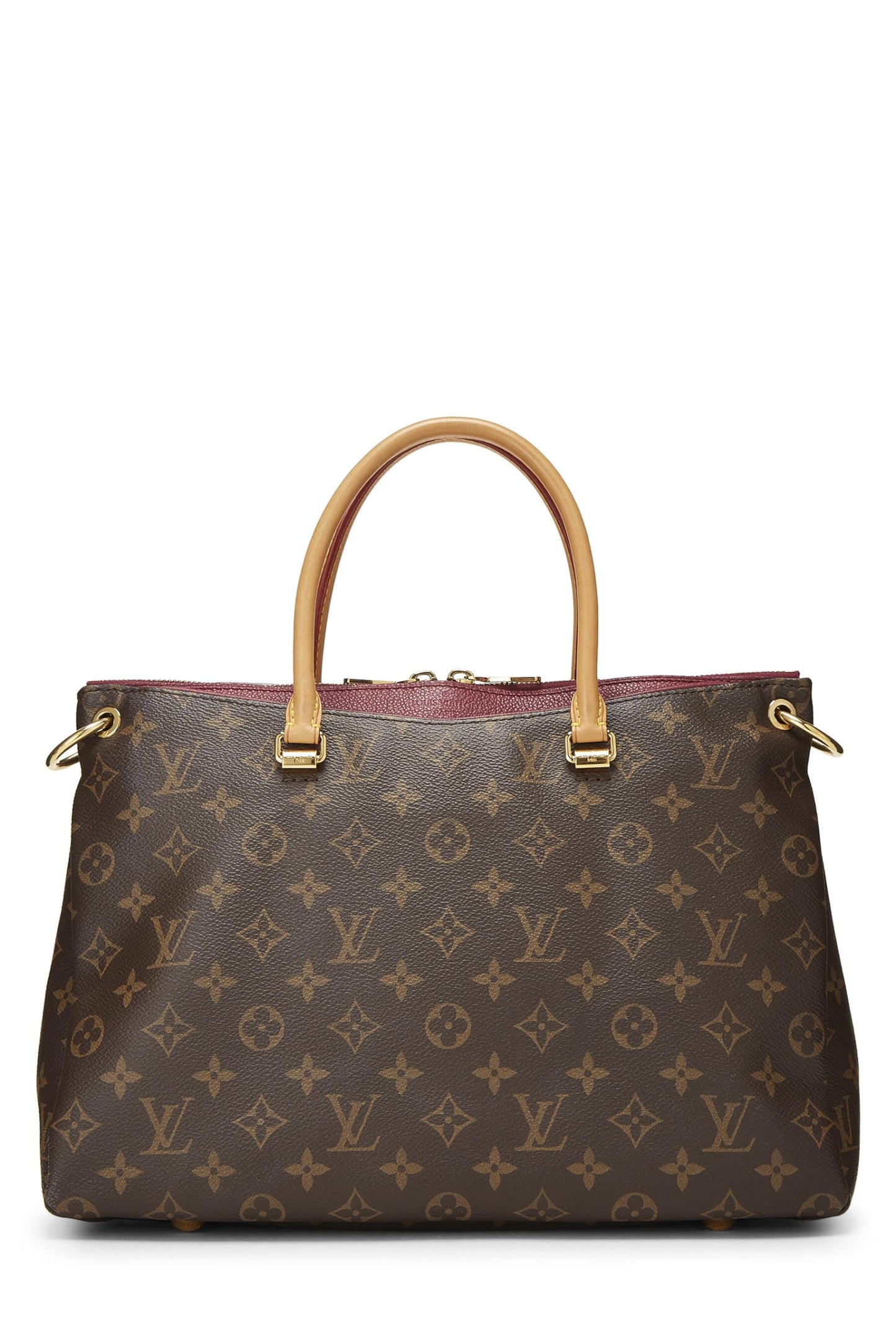 Louis Vuitton, Burgundy Monogram Canvas Pallas, Burgundy