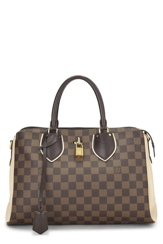 Louis Vuitton, Cream Damier Ebene Normandy, White