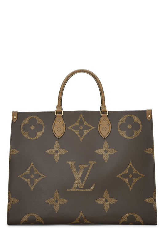 Louis Vuitton, Monogram Reversed Giant On The Go GM, Brown