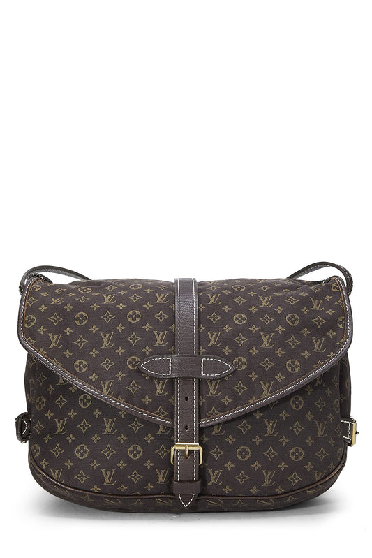 Louis Vuitton, Brown Monogram Mini Lin Saumur 30, Brown