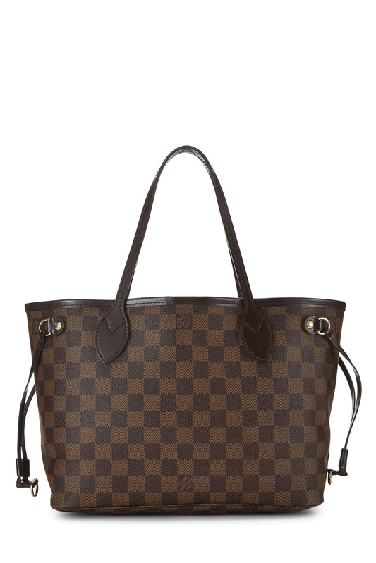 Louis Vuitton, Damier Ebene Neverfull PM, Brown