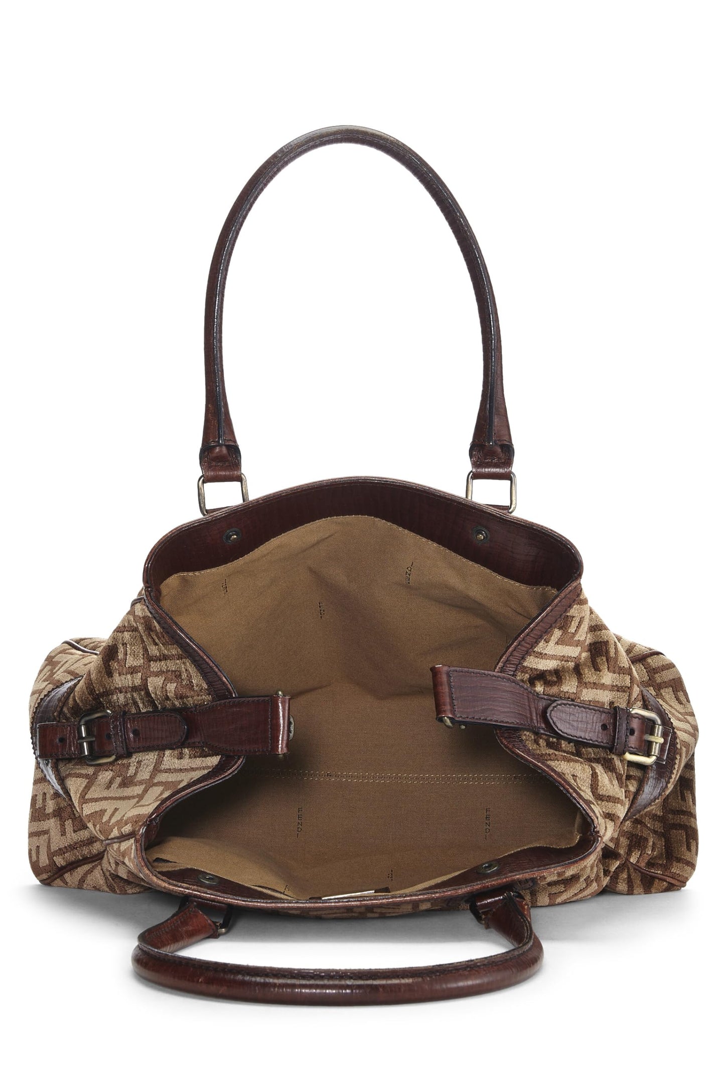 Fendi, Brown Zucca Velour Bag Du Jour Medium, Brown