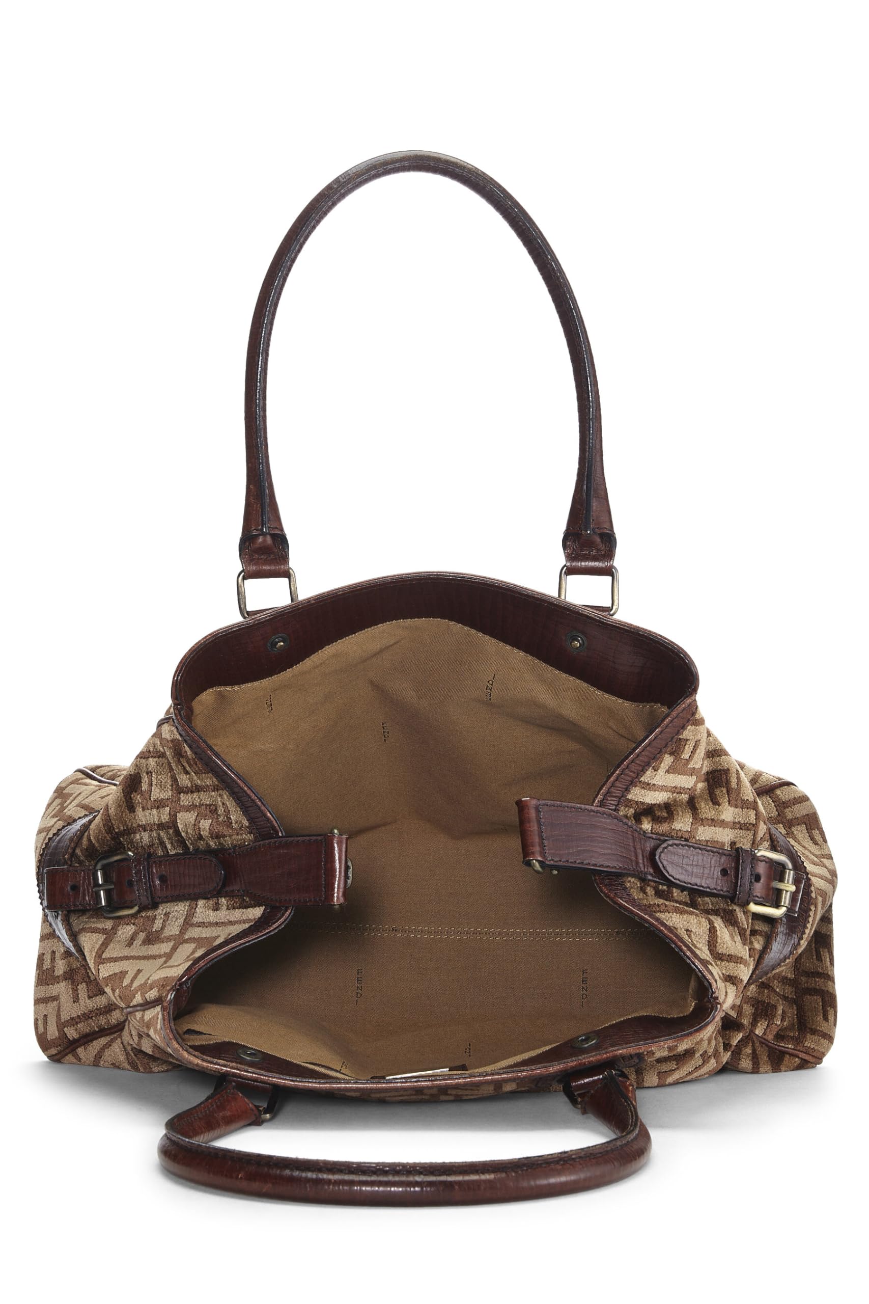 Fendi, Brown Zucca Velour Bag Du Jour Medium, Brown