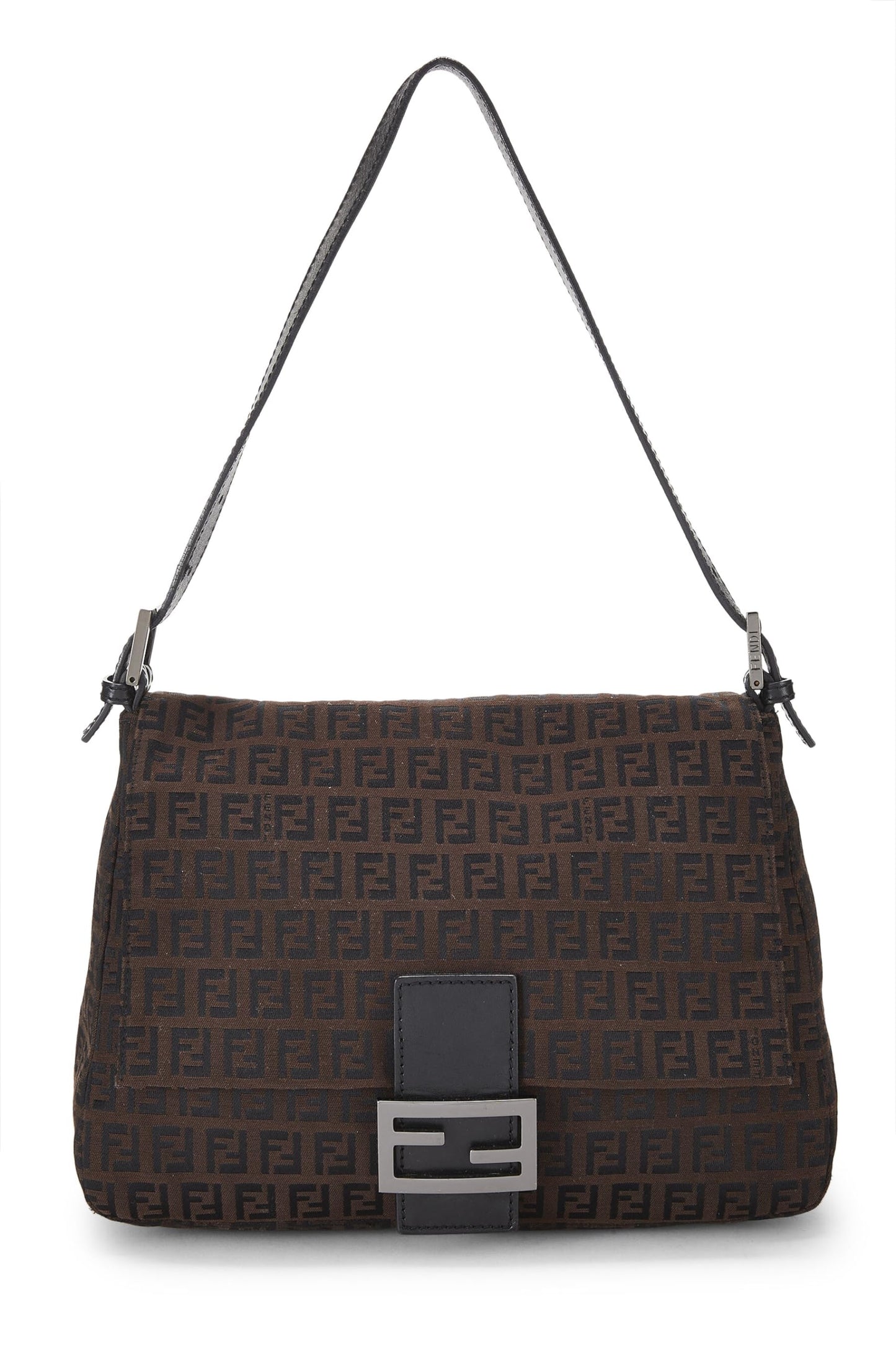 Fendi, Brown Zucchino Canvas Mama, Black