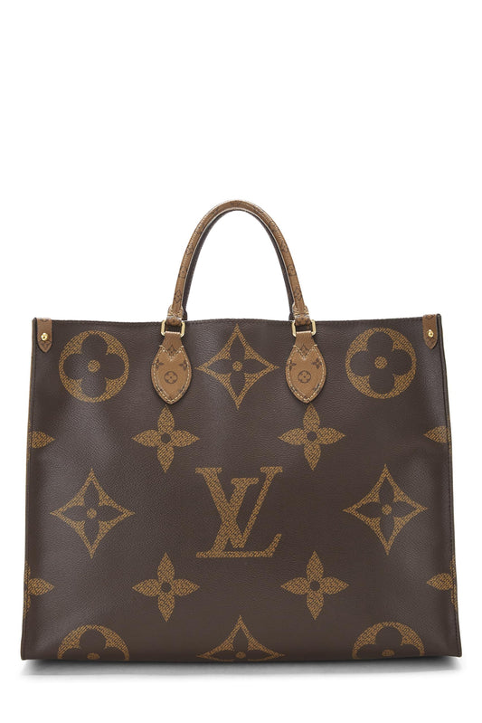 Louis Vuitton, Monogram Reversed Giant On The Go GM, Brown